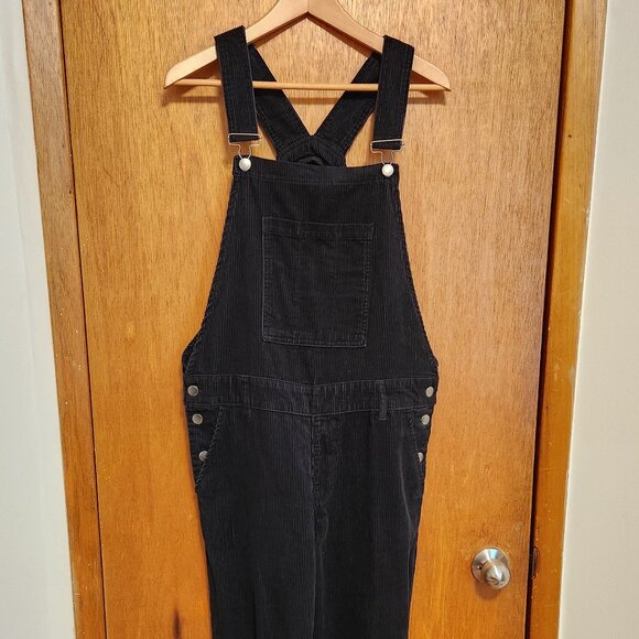 Forever 21 Men Black Corduroy Overalls - Picture 1 of 3